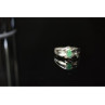 925 Sterling Silver Emerald Ring Size 9.5
