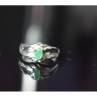 925 Sterling Silver Emerald Ring Size 9.5