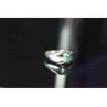 925 Sterling Silver Emerald Ring Size 9.5