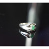 925 Sterling Silver Emerald Ring Size 9.5
