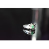 925 Sterling Silver Emerald Ring Size 9.5