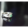 925 Sterling Silver Emerald Ring Size 9.5