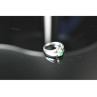 925 Sterling Silver Emerald Ring Size 9.5