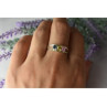 925 Sterling Silver Multicolor CZ Ring Size 9.5