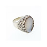 925 Sterling Silver Druzy Quartz Ring Size 10.5