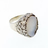 925 Sterling Silver Druzy Quartz Ring Size 10.5