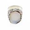 925 Sterling Silver Druzy Quartz Ring Size 10.5
