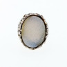 925 Sterling Silver Druzy Quartz Ring Size 10.5