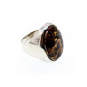 925 Sterling Silver Jasper Ring Size 12.5