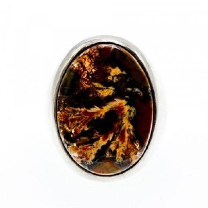 925 Sterling Silver Jasper Ring Size 12.5