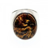 925 Sterling Silver Jasper Ring Size 12.5