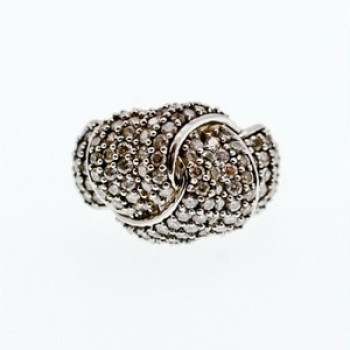 925 Sterling Silver CZ Ring Size 6.5