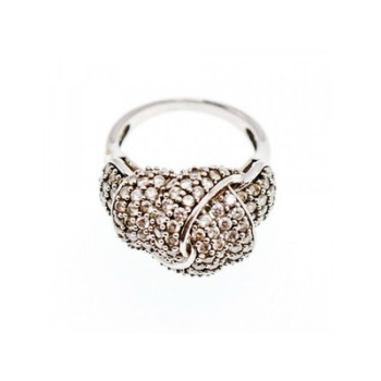 925 Sterling Silver CZ Ring Size 6.5