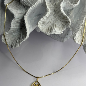 925 Sterling Silver Gold Plated Garnet Flower Necklace