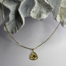 925 Sterling Silver Gold Plated Garnet Flower Necklace