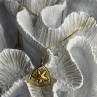 925 Sterling Silver Gold Plated Garnet Flower Necklace