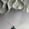 925 Sterling Silver Turquoise & Marcasite Heart Necklace