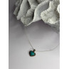 925 Sterling Silver Turquoise & Marcasite Heart Necklace