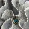 925 Sterling Silver Turquoise & Marcasite Heart Necklace