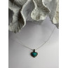 925 Sterling Silver Turquoise & Marcasite Heart Necklace