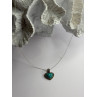 925 Sterling Silver Turquoise & Marcasite Heart Necklace