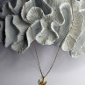 925 Sterling Silver Gold Plated Angel Cz Necklace
