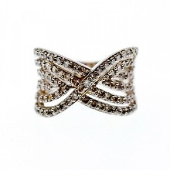 925 Sterling Silver CZ Ring Size 6.5