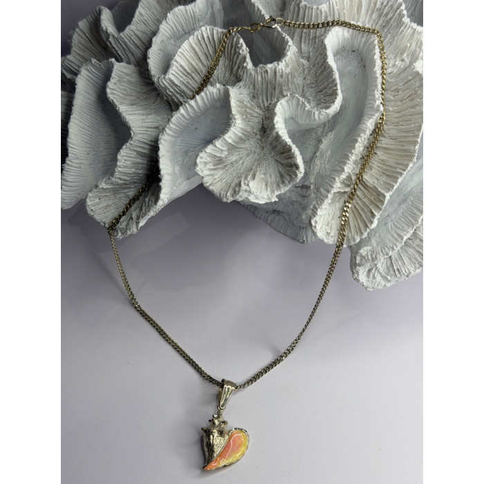 925 Sterling Silver Conch Shell Necklace