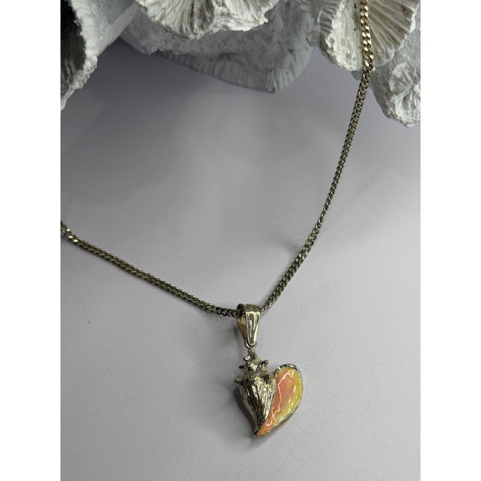 925 Sterling Silver Conch Shell Necklace