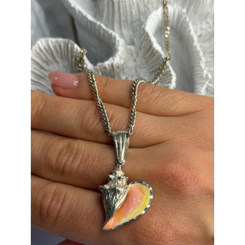 925 Sterling Silver Conch Shell Necklace