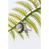 925 Sterling Silver Quartz & Peridot Ring Size 5.5