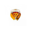 Beautiful 925 Sterling Silver Amber Ring Size 8