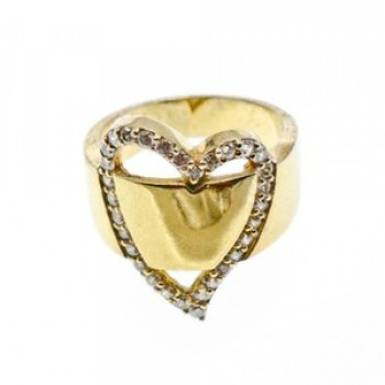 925 Sterling Silver Gold Plated CZ 