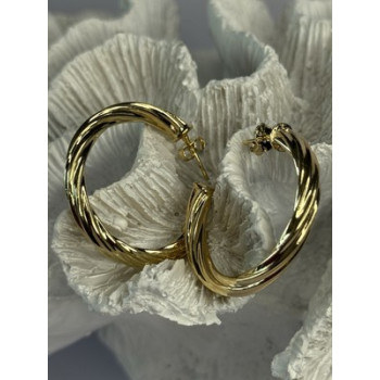 Gold Plated Earrings Length 1.25 Inch