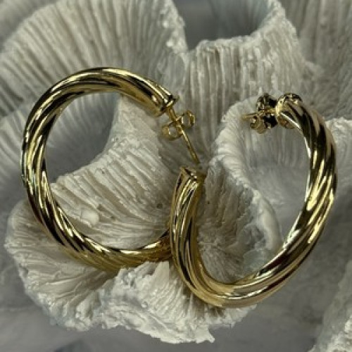 Gold Plated Earrings Length 1.25 Inch