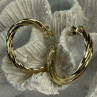 Gold Plated Earrings Length 1.25 Inch