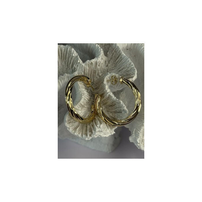 Gold Plated Earrings Length 1.25 Inch