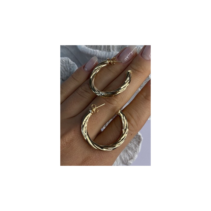 Gold Plated Earrings Length 1.25 Inch