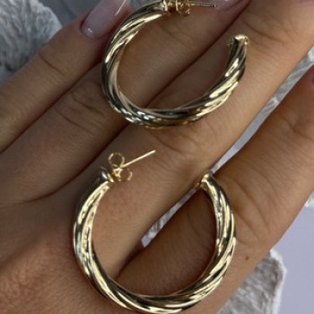 Gold Plated Earrings Length 1.25 Inch