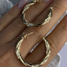 Gold Plated Earrings Length 1.25 Inch