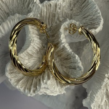 Gold Plated Earrings Length 1.25 Inch