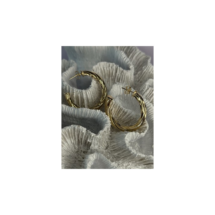 Gold Plated Earrings Length 1.25 Inch