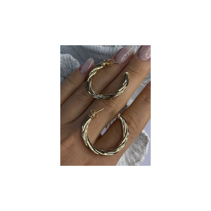 Gold Plated Earrings Length 1.25 Inch