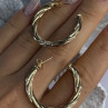 Gold Plated Earrings Length 1.25 Inch