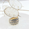 925 Sterling Silver Gold Plated Ring Size 10.5