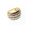 925 Sterling Silver Gold Plated Ring Size 10.5