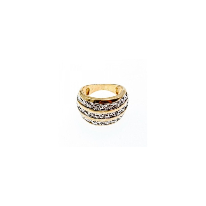 925 Sterling Silver Gold Plated Ring Size 10.5