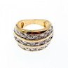 925 Sterling Silver Gold Plated Ring Size 10.5