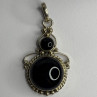 Vintage 925 Sterling Silver Agate Pendant Length 2 in