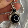 Vintage 925 Sterling Silver Agate Pendant Length 2 in